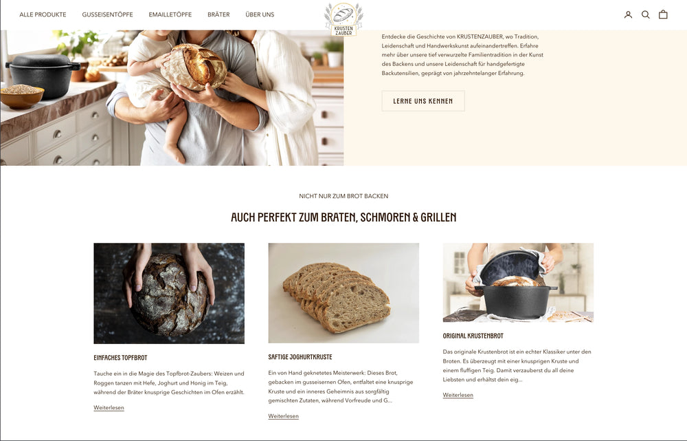 Person hält Brotlaib in einer Küche.