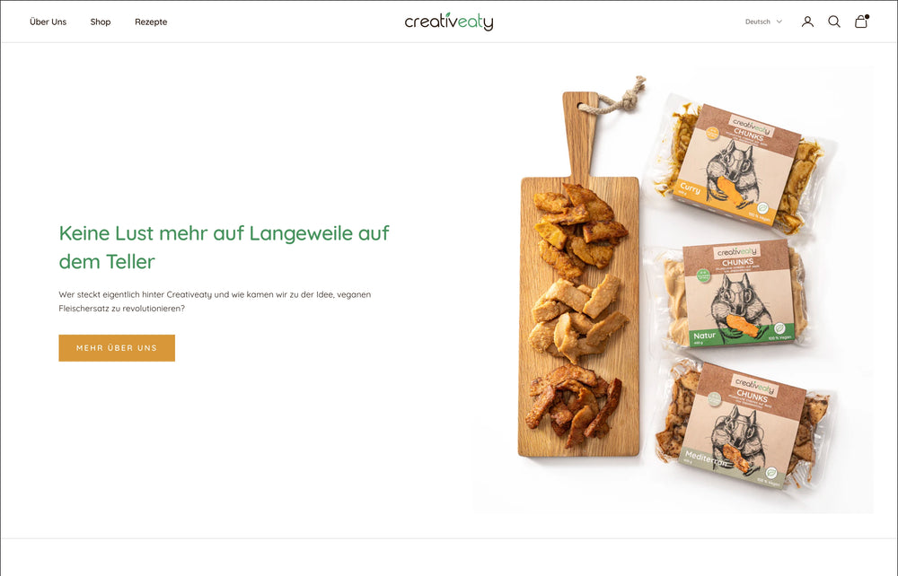 Keine Lust mehr auf Langeweile auf dem Teller; Text mit Bild von Chunks.