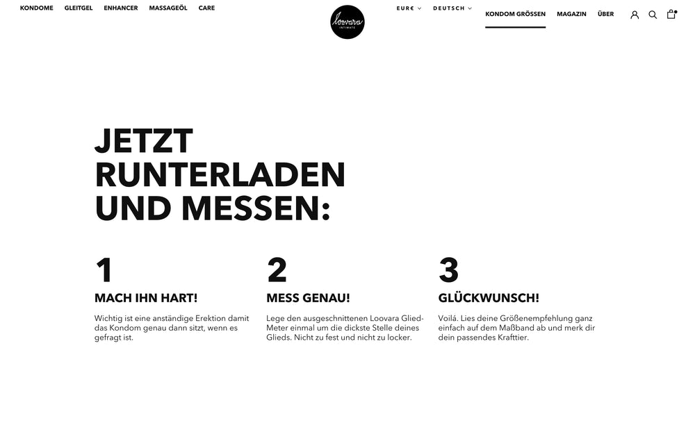 Drei Schritte zur Messung: Mach ihn hart, Mess genau, Glückwunsch.