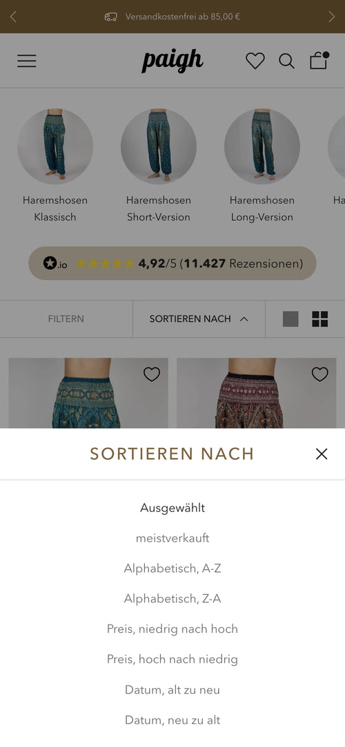 Haremshosen-Bilder mit Sortieroptionen und 4,92/5 Bewertungen.