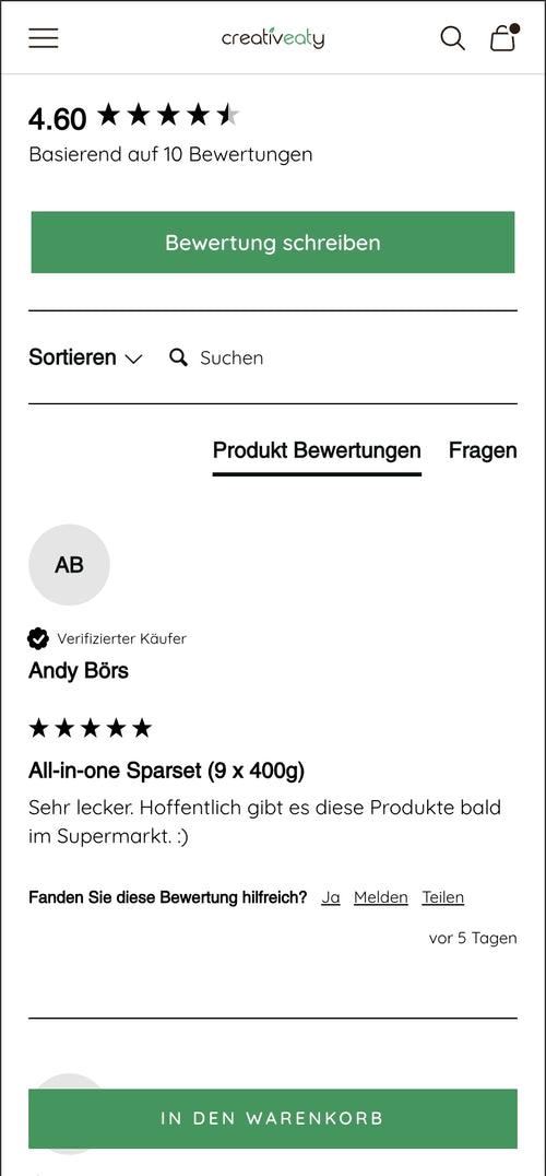 Produktbewertung: 4.60 von 5 Sternen basierend auf 10 Bewertungen, Käufername Andy Börs.
