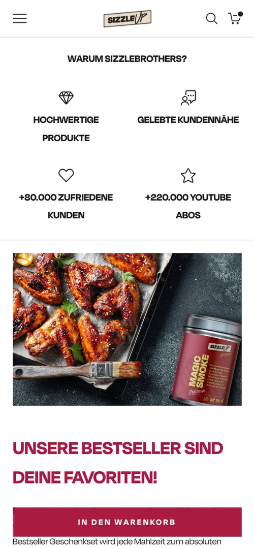 Huhn auf einem Blech mit Magic Smoke Gewürz.