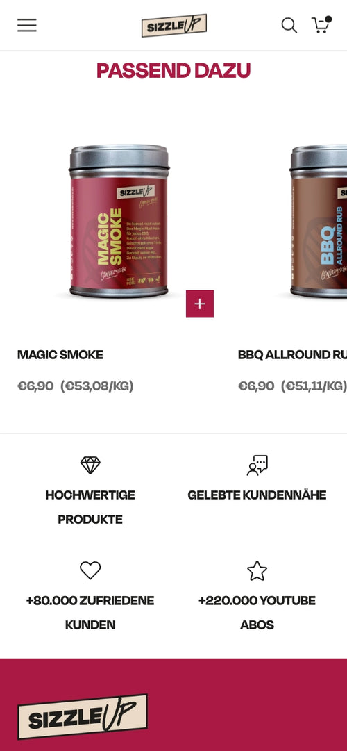 Magic Smoke und BBQ Allround Rub Dosen mit Details unten.