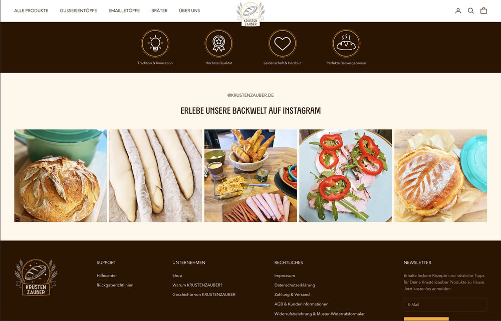 Gebäck und Sandwichzubereitung in Collagen.