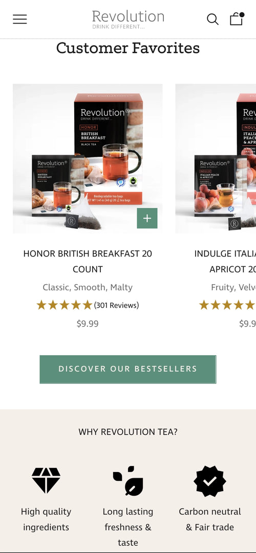 Kundenvorlieben für englisches Frühstück und italienischen Aprikosentee.