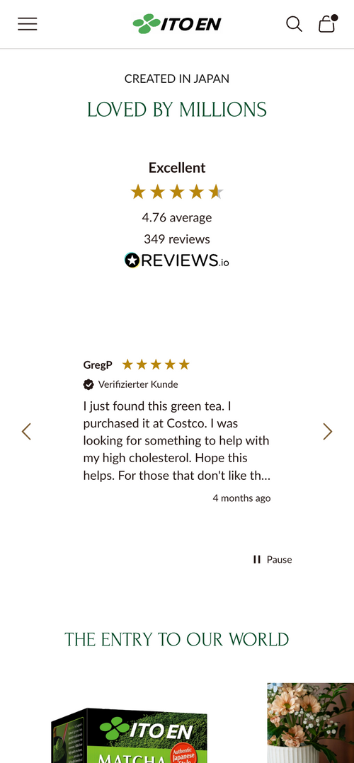 Bewertung von 4,76 aus 349 Reviews bei REVIEWS.io, Rezension von GregP.