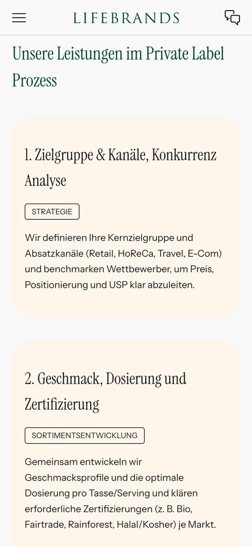 Beschreibung von Zielgruppen- und Sortimentsentwicklung im Private Label Prozess.